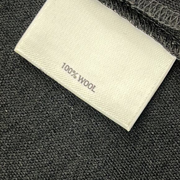 Eileen Fisher XL 100% Wool Black Open Drape Cardigan Sweater - Picture 5 of 16